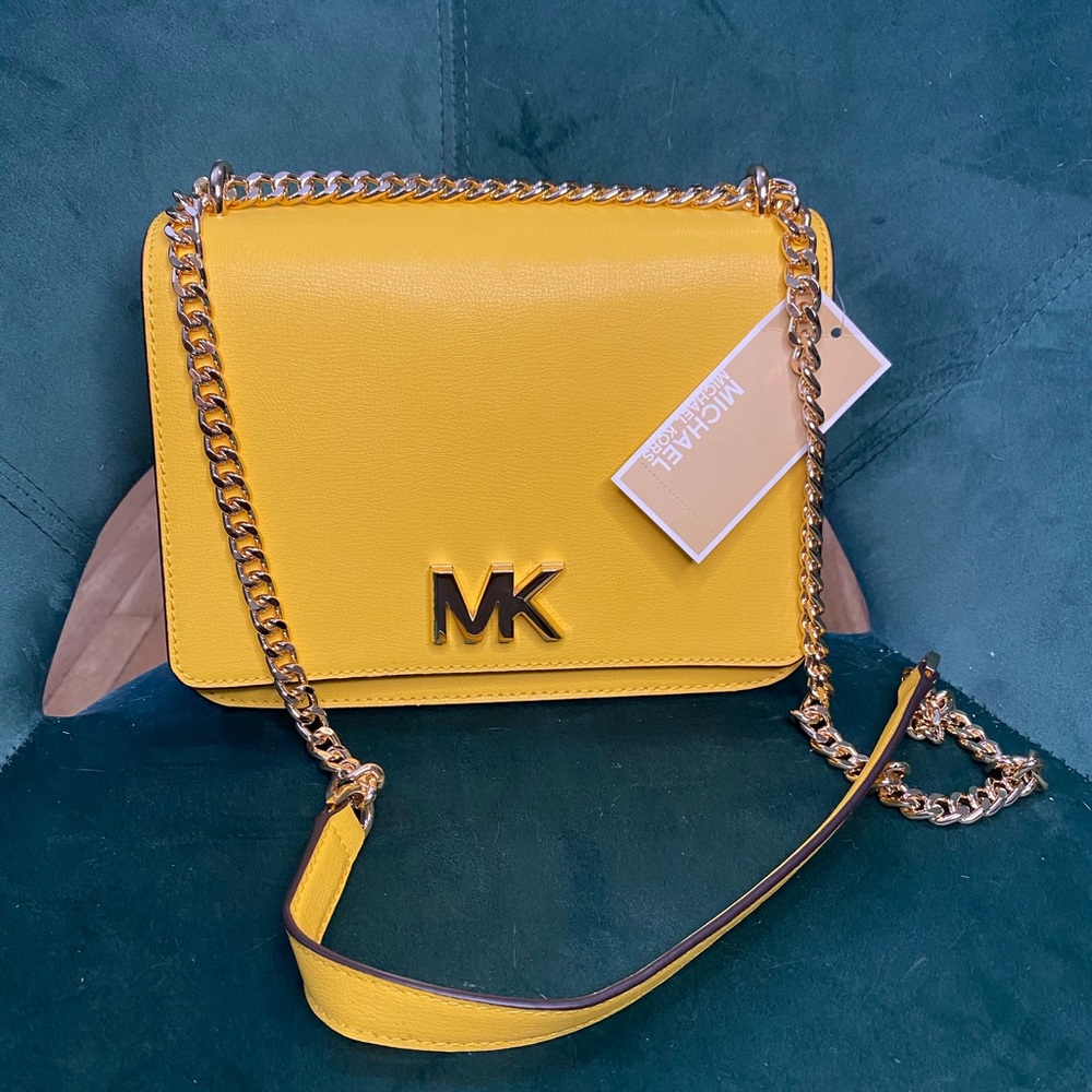 BRAND NEW Yellow Michael Kors Crossbody purse/ bag